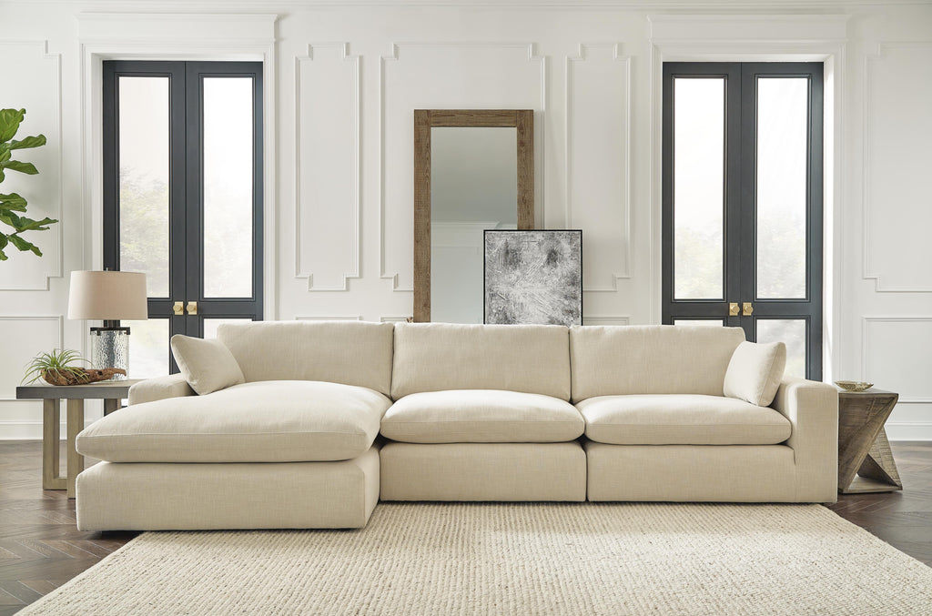Elyza sectional, 3-Piece Sectional with Chaise · Left-Facing Chaise · 143 × 68 × 36 in, view 3