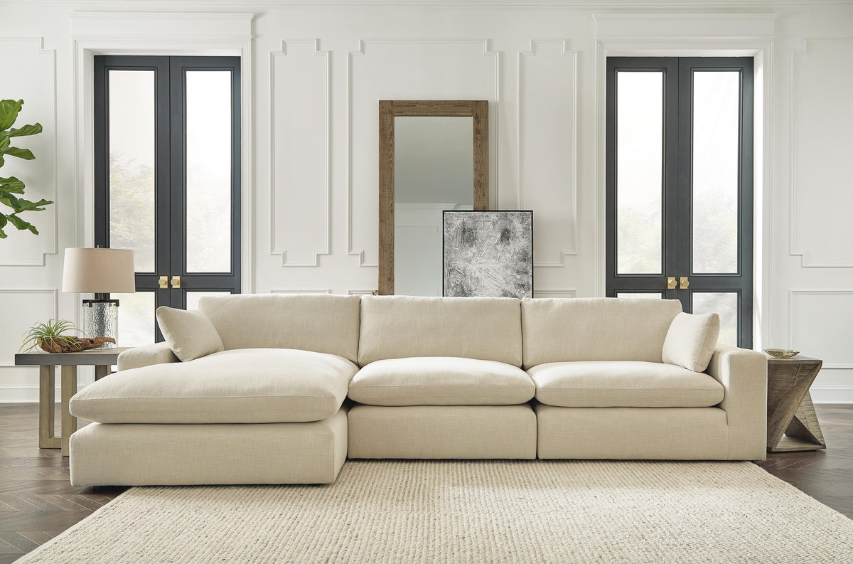 Elyza sectional, 3-Piece Sectional with Chaise · Left-Facing Chaise · 143 × 68 × 36 in, view 3