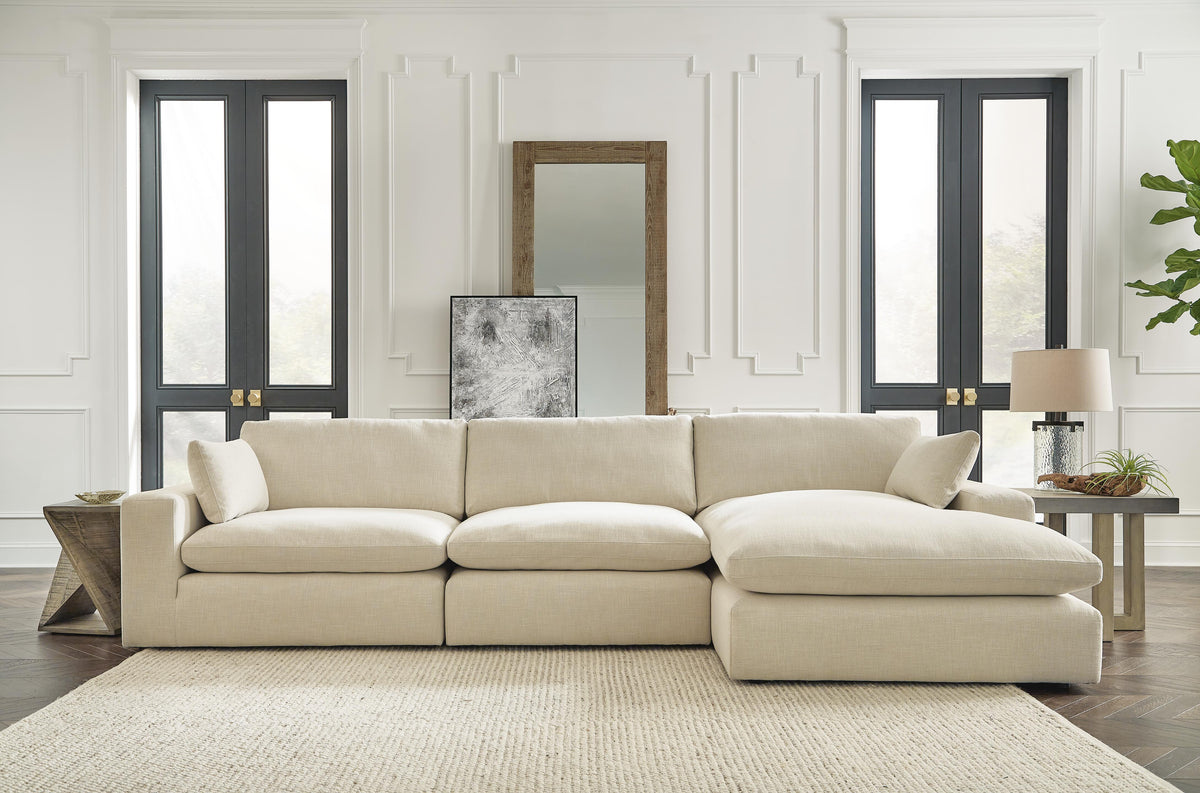 Elyza sectional, 3-Piece Sectional with Chaise · Right-Facing Chaise · 143 × 68 × 36 in, view 3