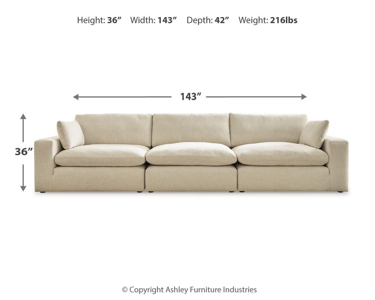 Elyza sectional, 3-Piece Sectional Sofa · 143 × 42 × 36 in, view 4