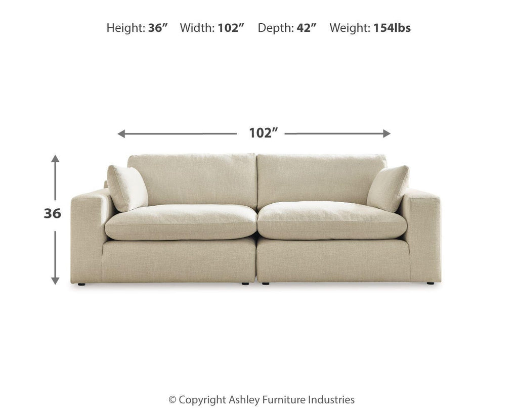 Elyza sectional, 2-Piece Sectional Loveseat · 102 × 42 × 36 in, view 4