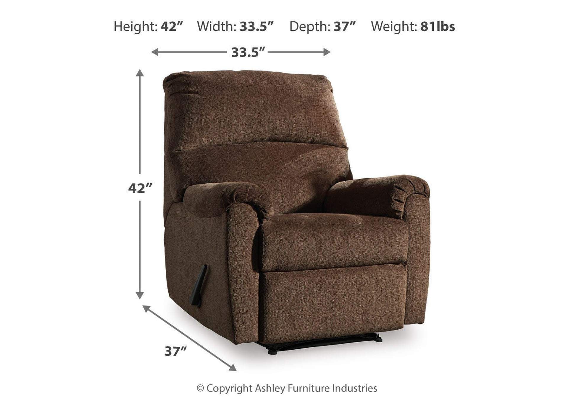 Nerviano Recliner dimensions