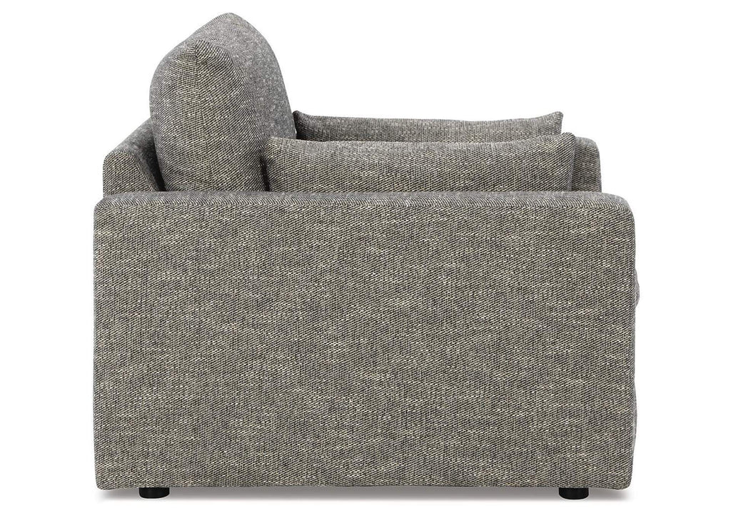Dramatic Sofa, Loveseat, Chair and Ottoman side view