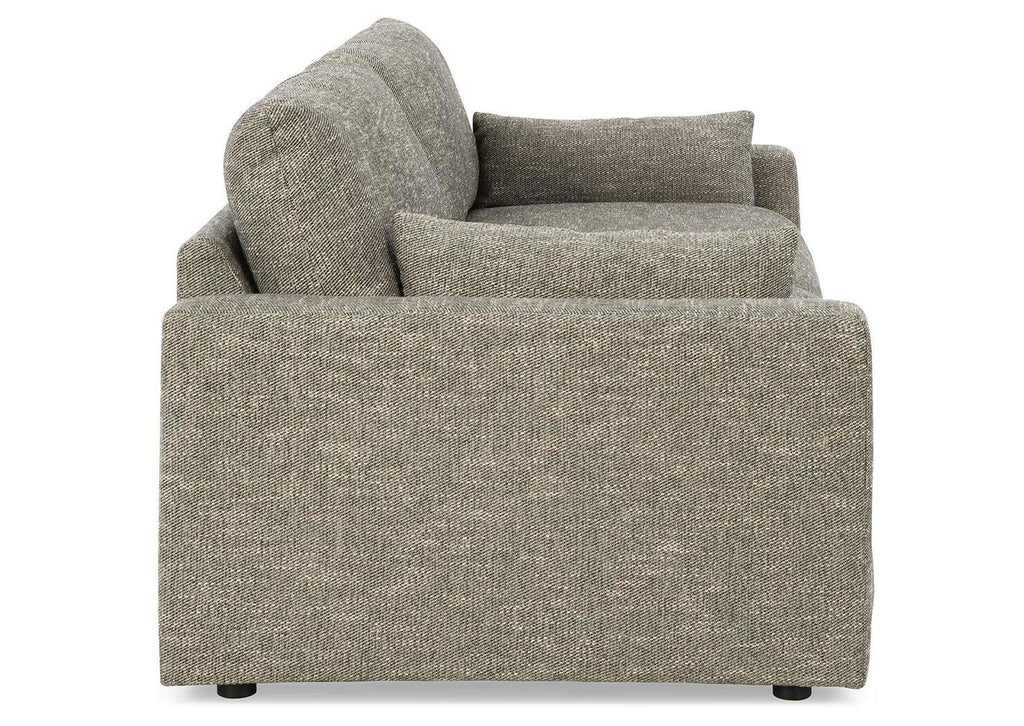 Dramatic Sofa, Loveseat, Chair and Ottoman side view