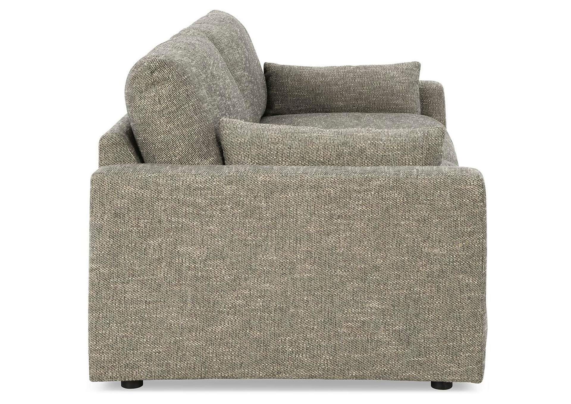 Dramatic Sofa, Loveseat, Chair and Ottoman side view