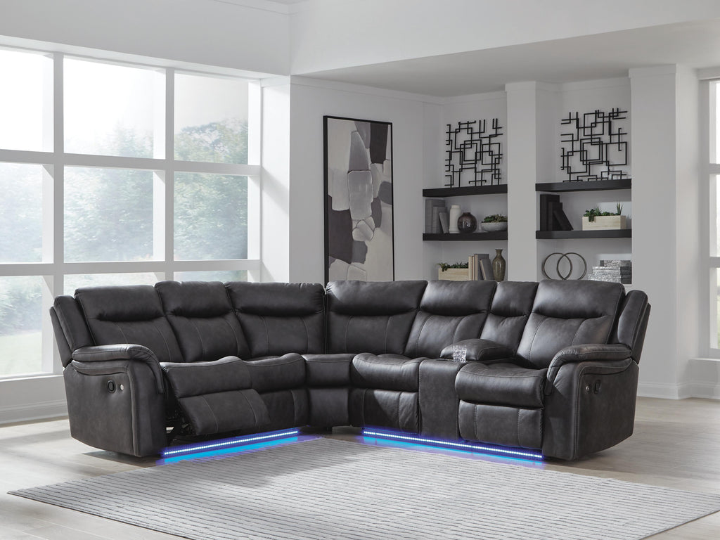 Sultan Meadow sectional, 2-Piece Reclining Sectional · 103 × 116 × 40 in, view 4