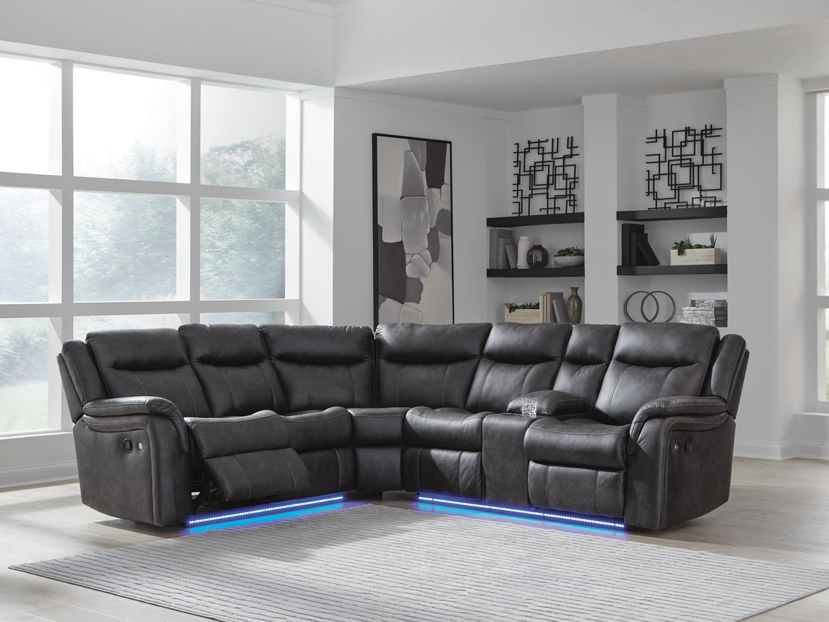 Sultan Meadow sectional, 2-Piece Reclining Sectional · 103 × 116 × 40 in, view 4