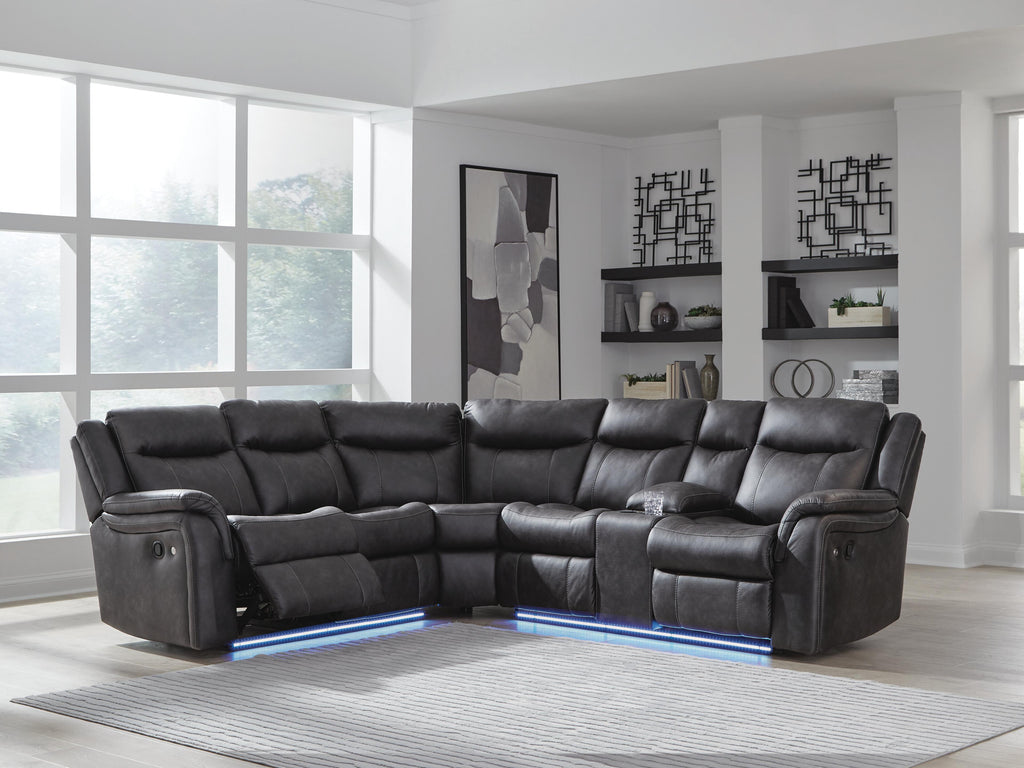 Sultan Meadow sectional, 2-Piece Reclining Sectional · 103 × 116 × 40 in, view 2