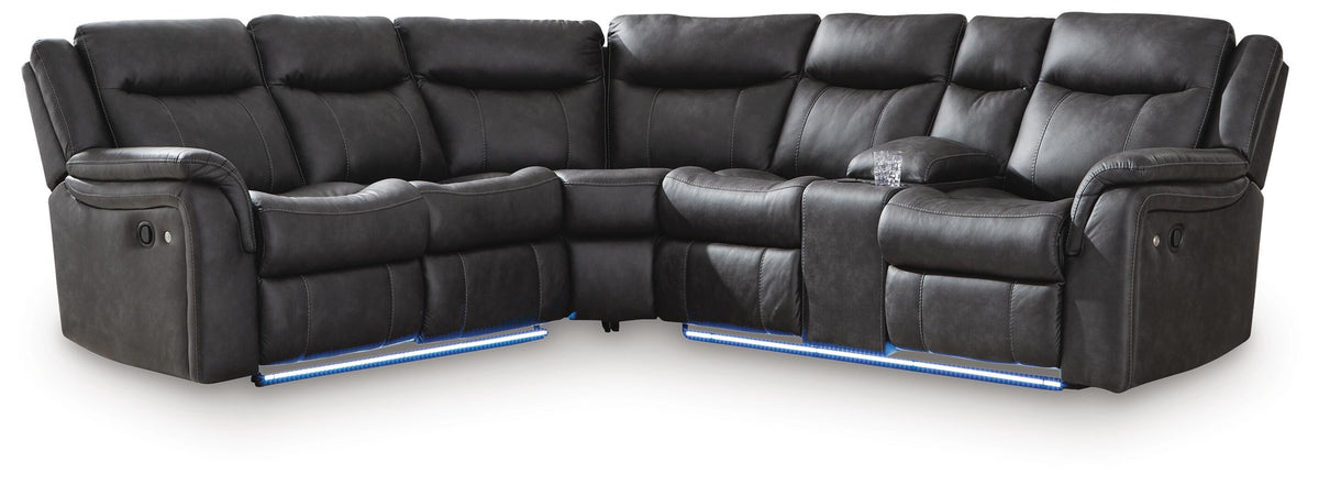 Sultan Meadow sectional, 2-Piece Reclining Sectional · 103 × 116 × 40 in, view 1