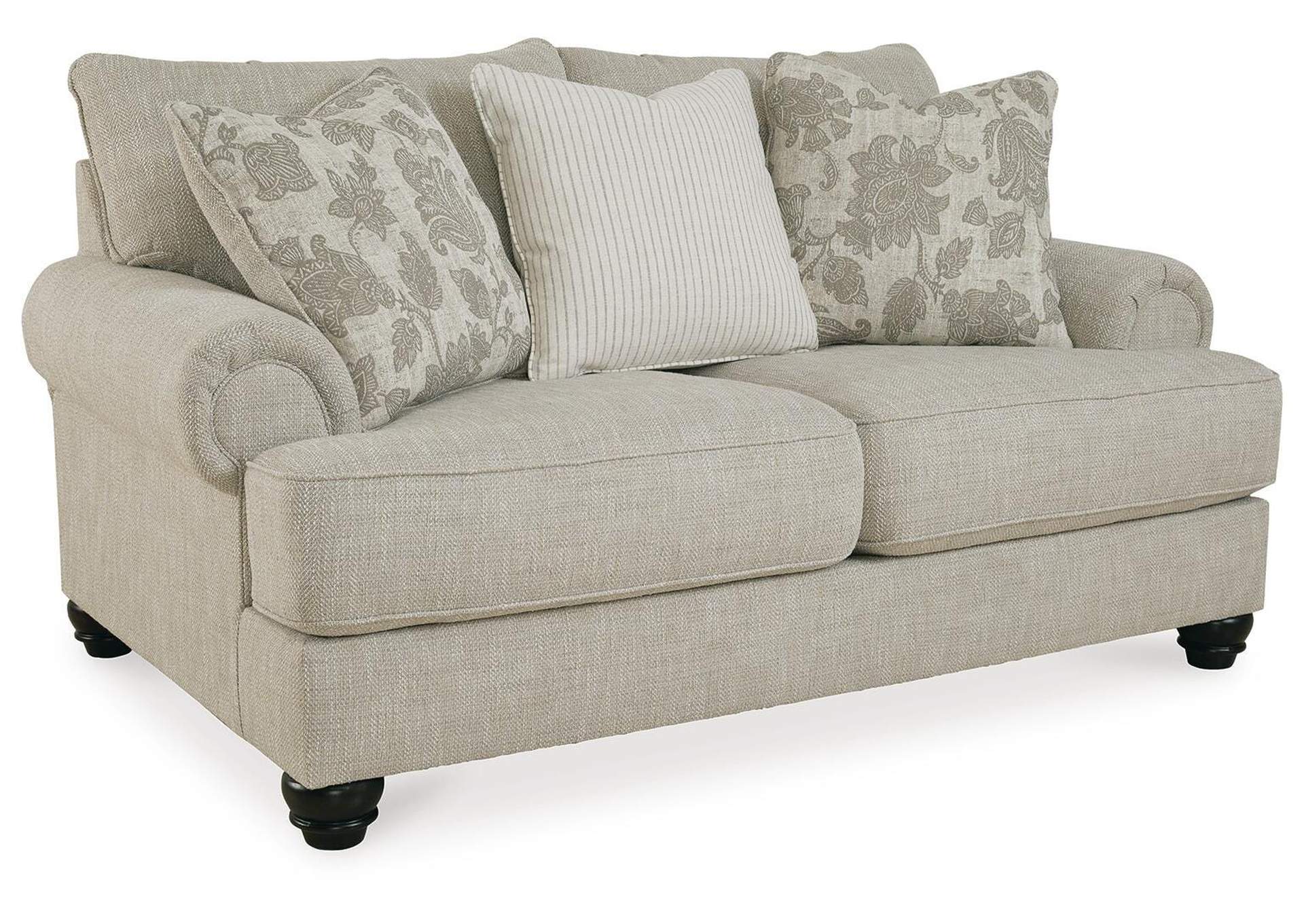 Asanti Sofa, Loveseat, Chair and Ottoman angled view