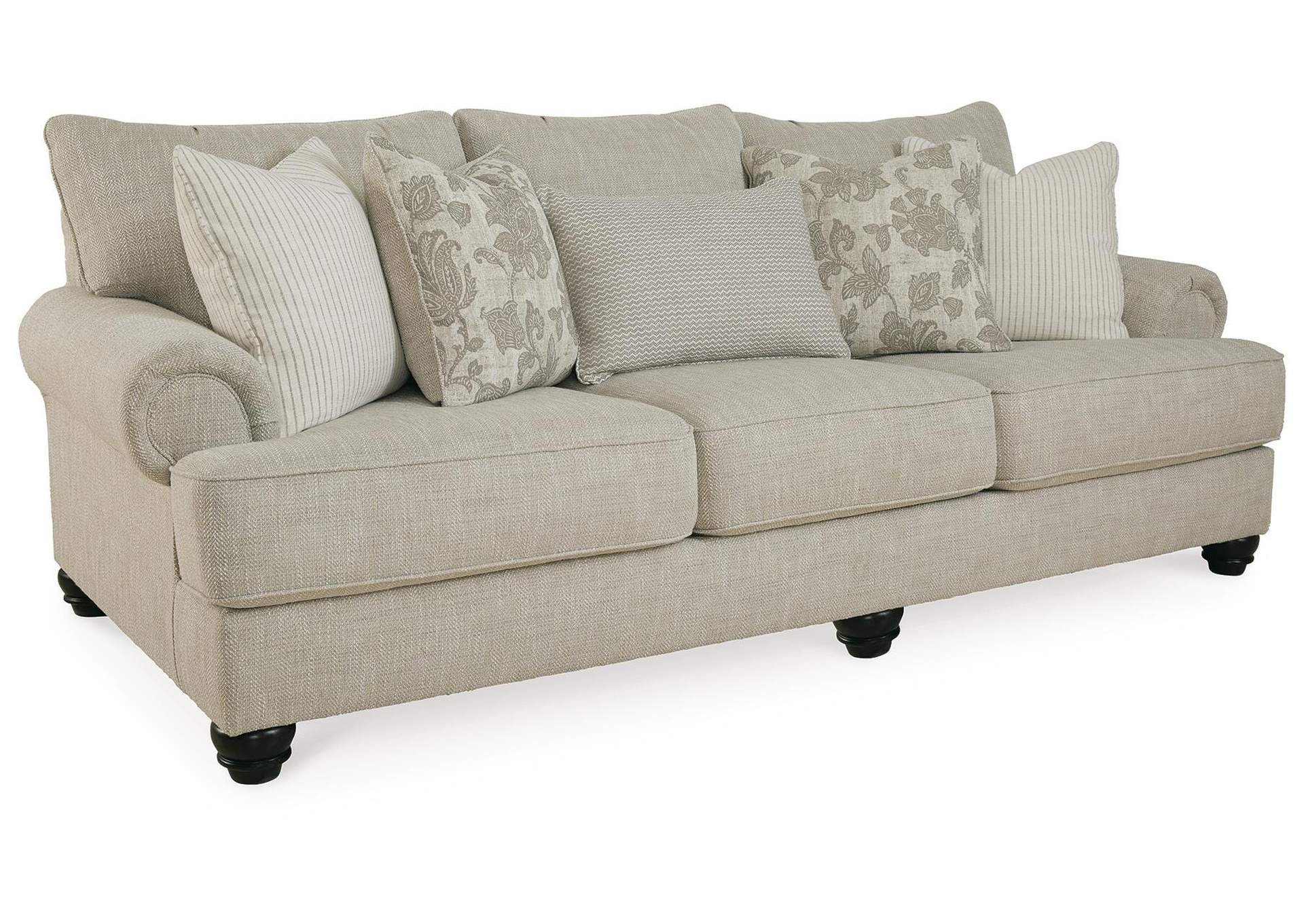 Asanti Sofa, Loveseat, Chair and Ottoman angled view
