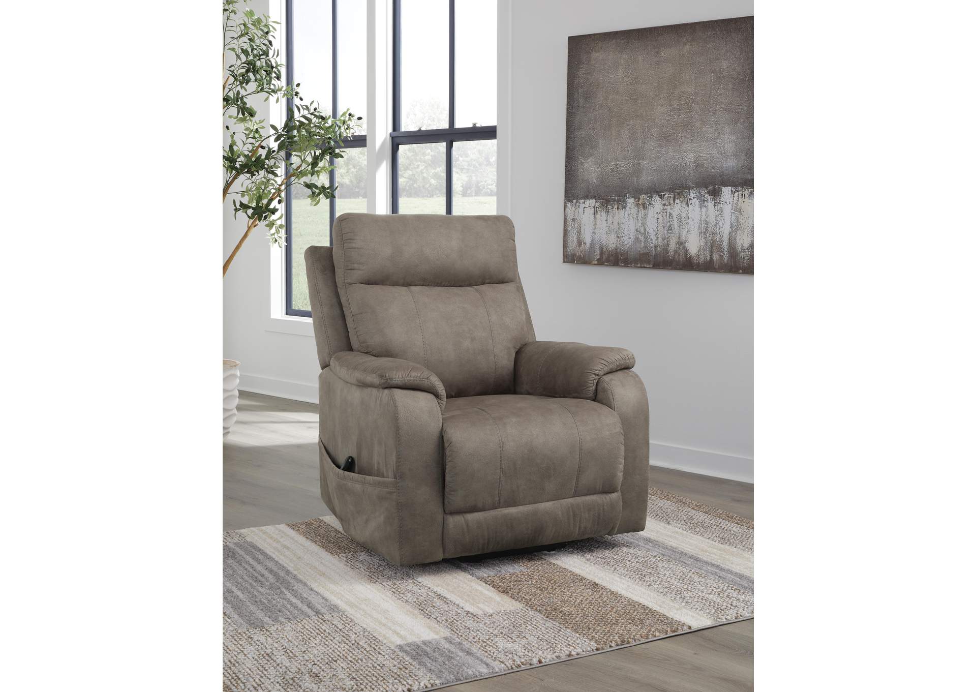 Crestmeade Power Lift Recliner angled view