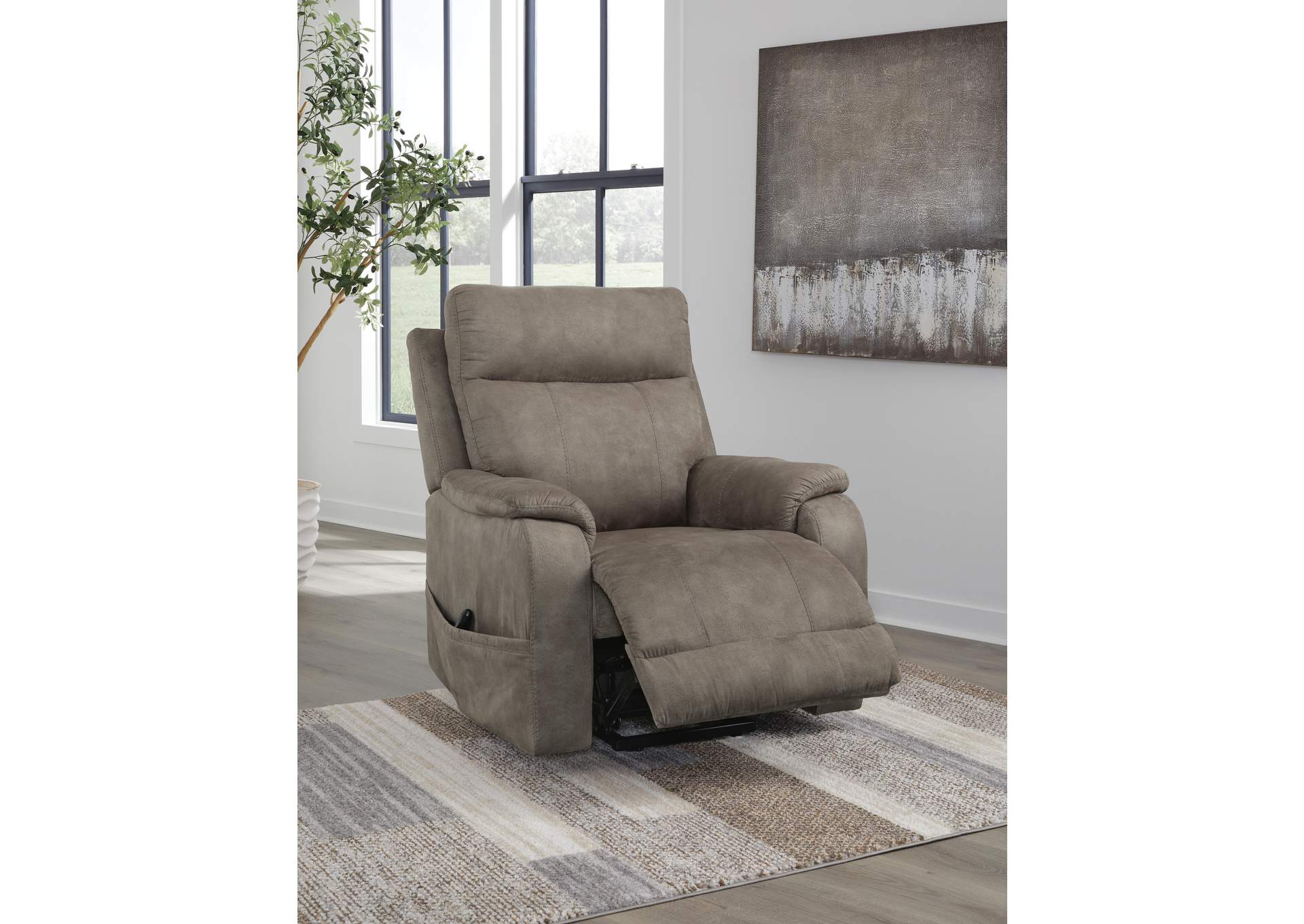 Crestmeade Power Lift Recliner angled view