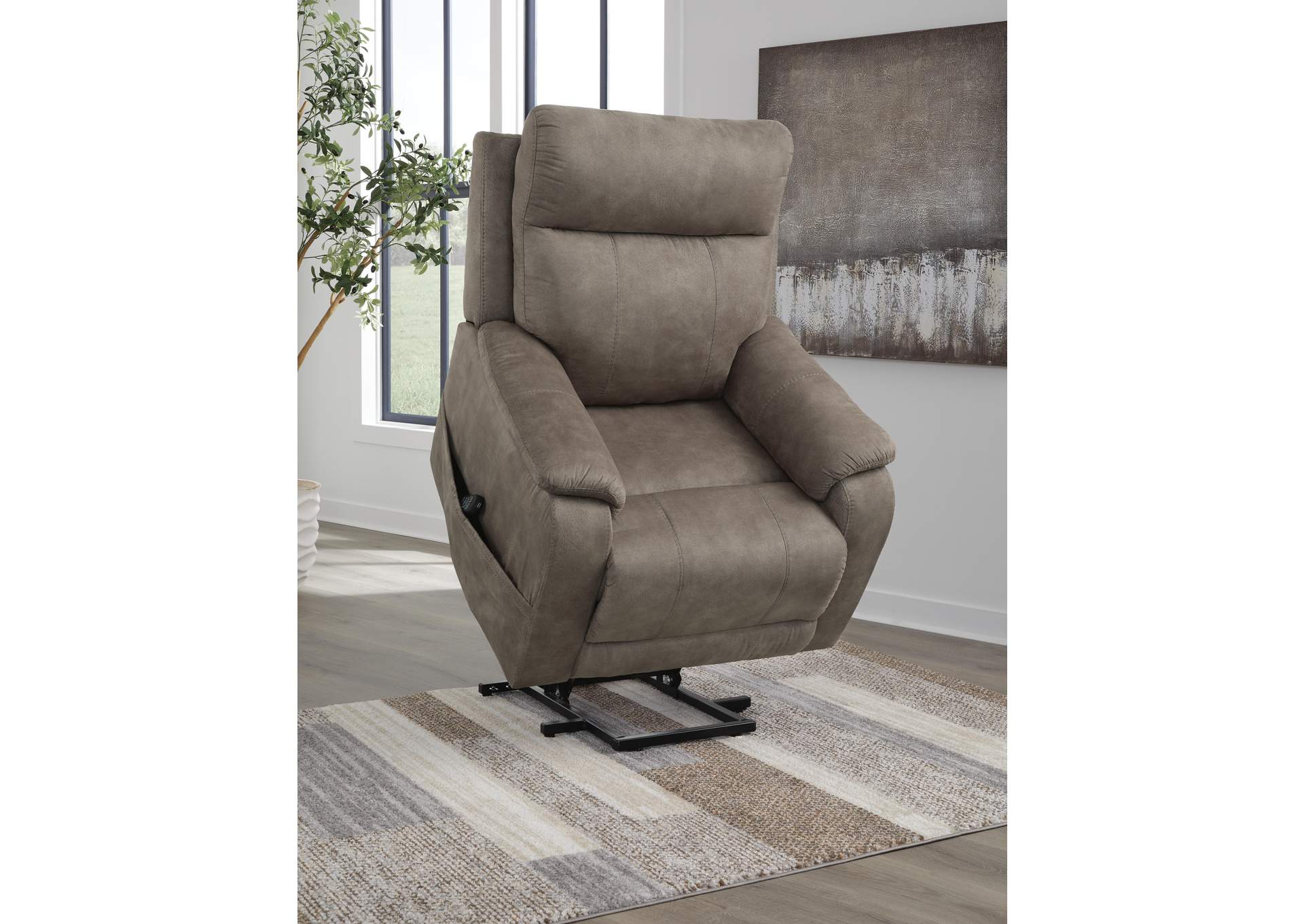 Crestmeade Power Lift Recliner angled view