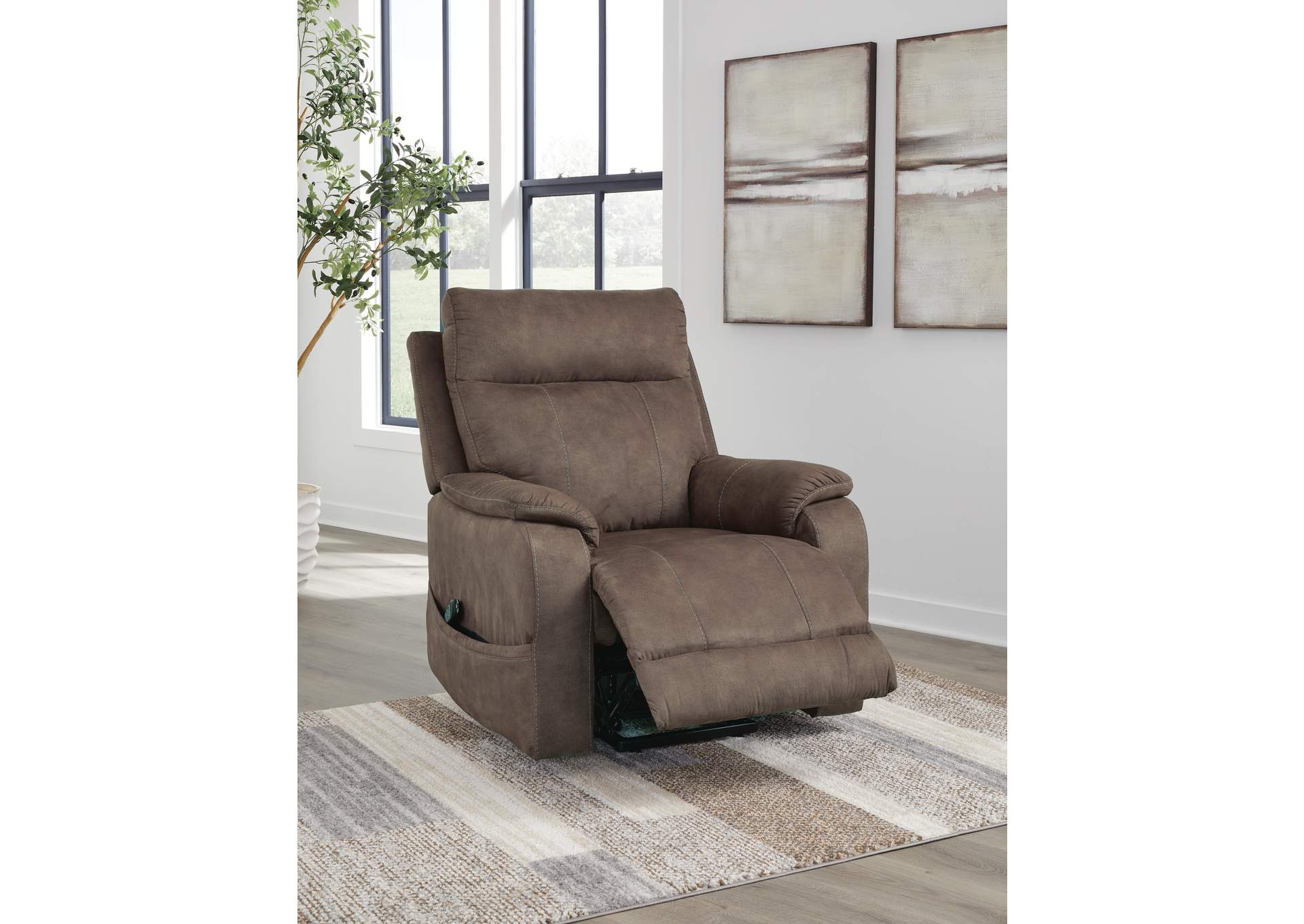 Crestmeade Power Lift Recliner angled view