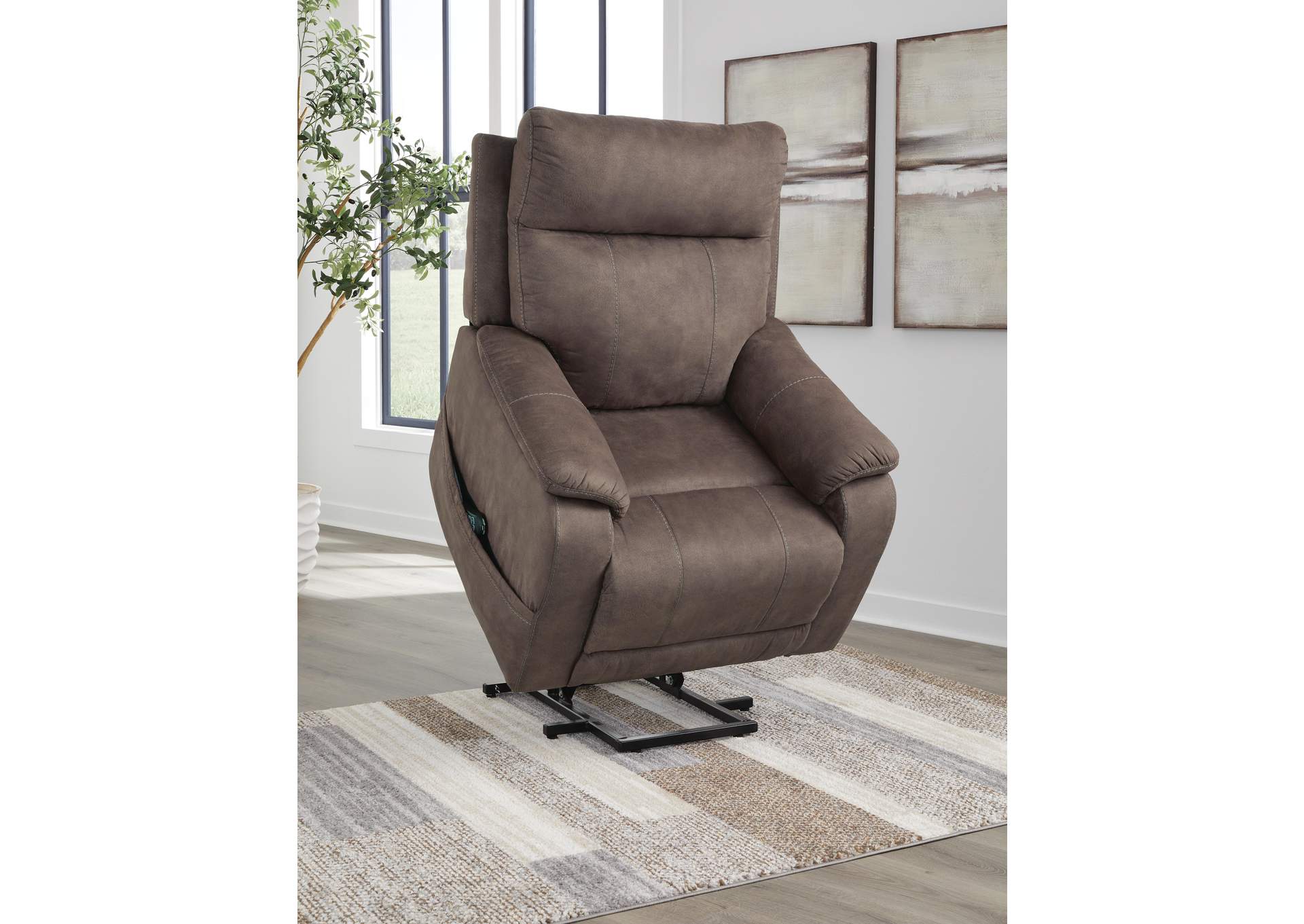 Crestmeade Power Lift Recliner angled view