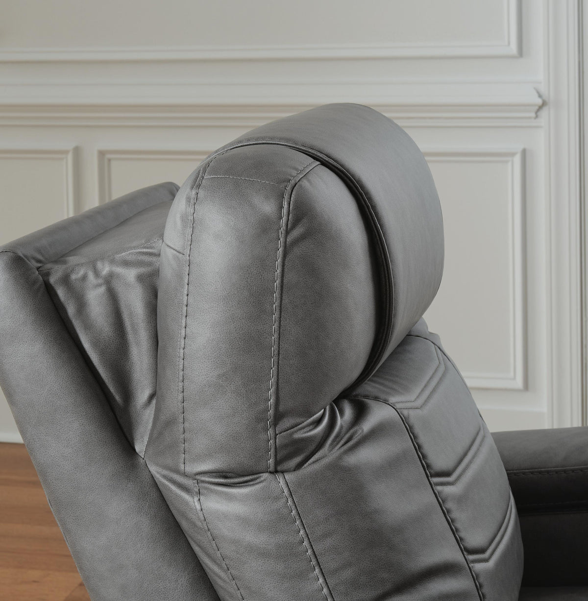 Schooner Rocks Power Recliner adjustable headrest detail