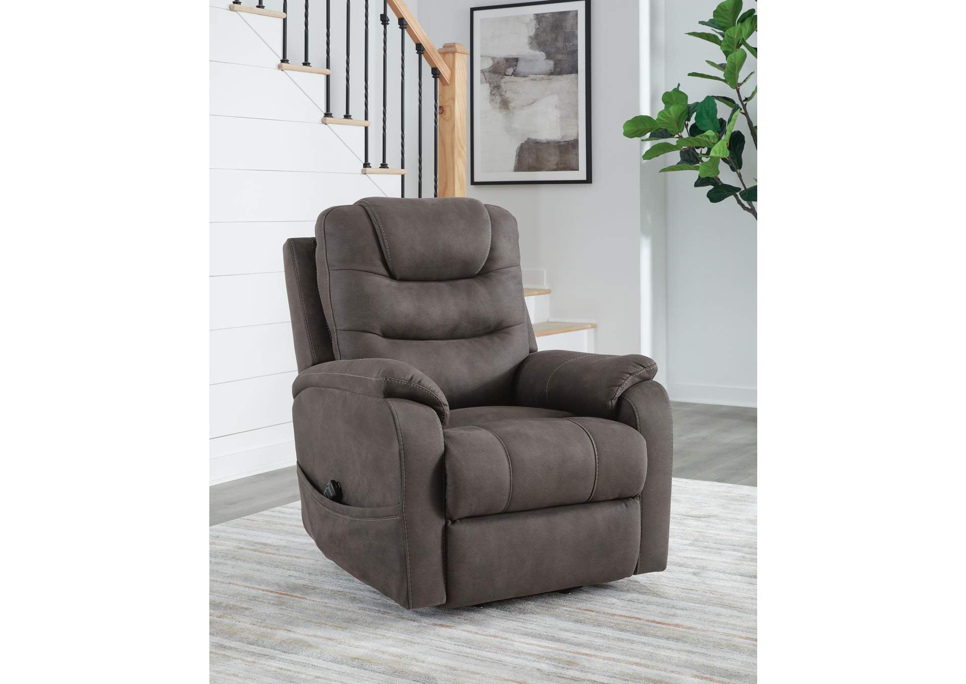 Snowfield Power Lift Recliner angled view