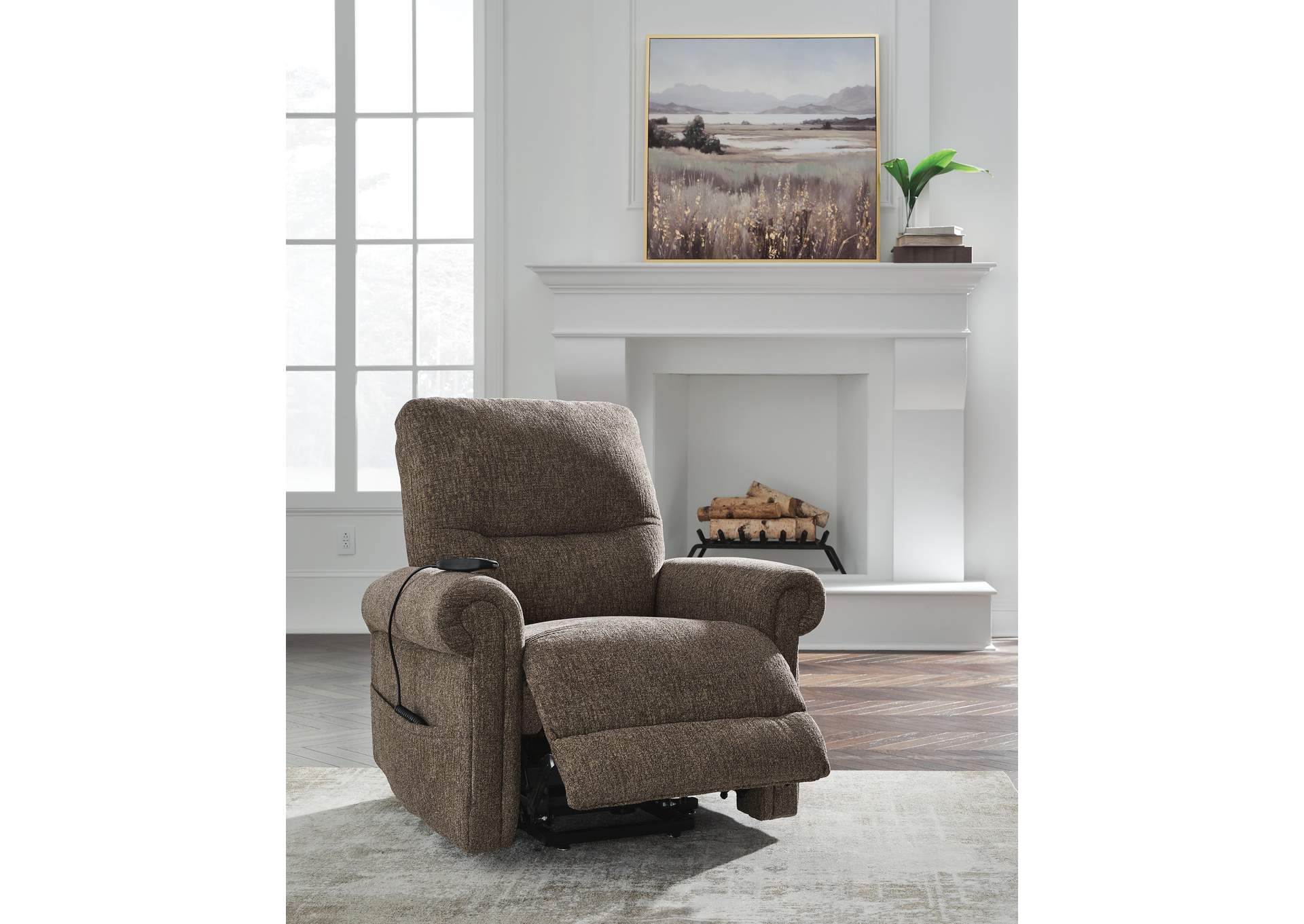 Aureta Power Lift Recliner angled view