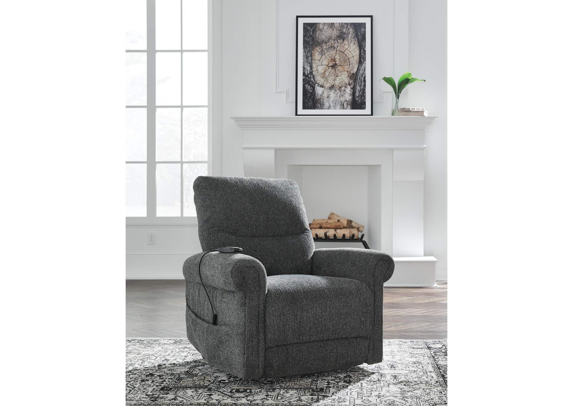 Aureta Power Lift Recliner angled view