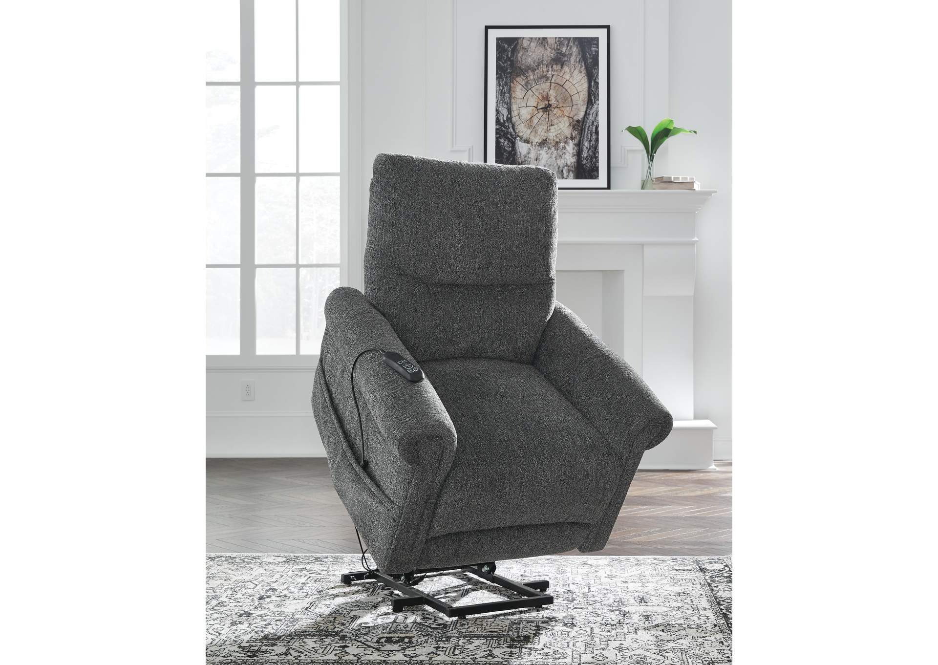 Aureta Power Lift Recliner angled view
