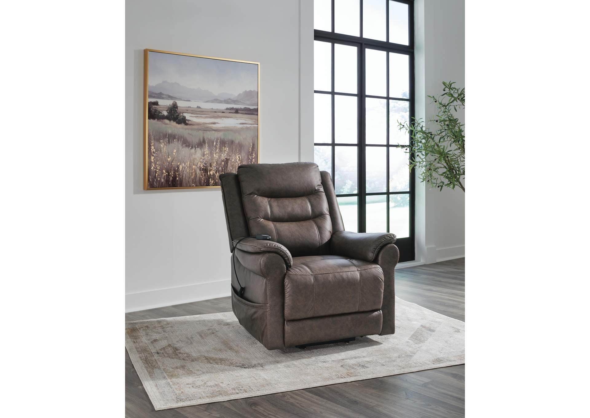 Oatman Power Lift Recliner angled view
