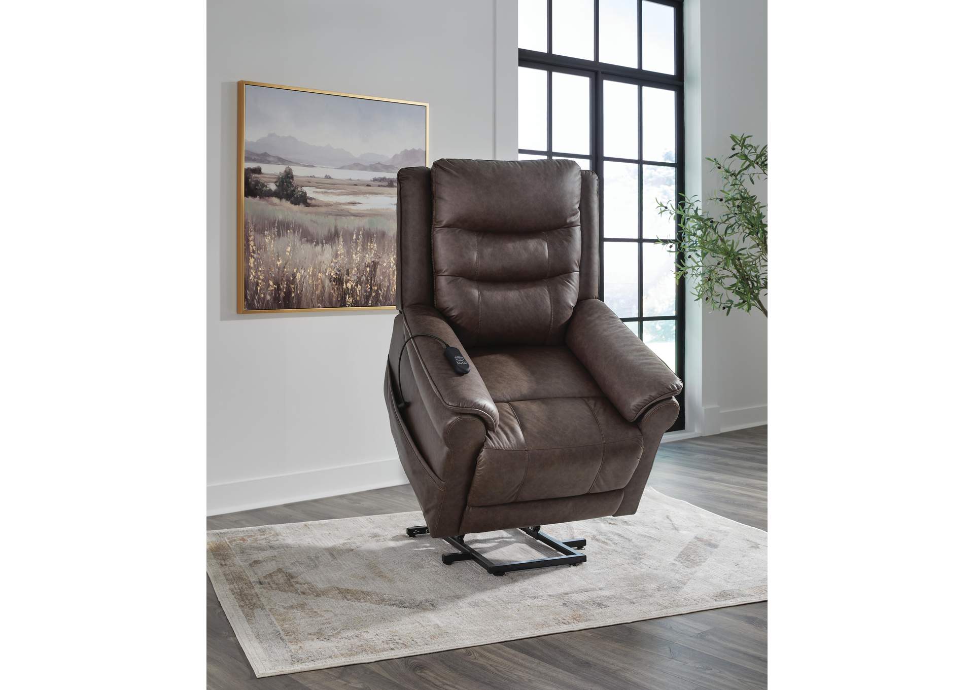 Oatman Power Lift Recliner angled view