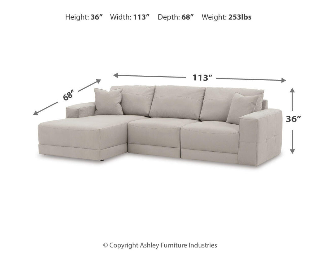 Next-Gen Gaucho sectional, 3-Piece Sectional Sofa with Chaise · Left-Facing Chaise · 113 × 68 × 36 in, view 4