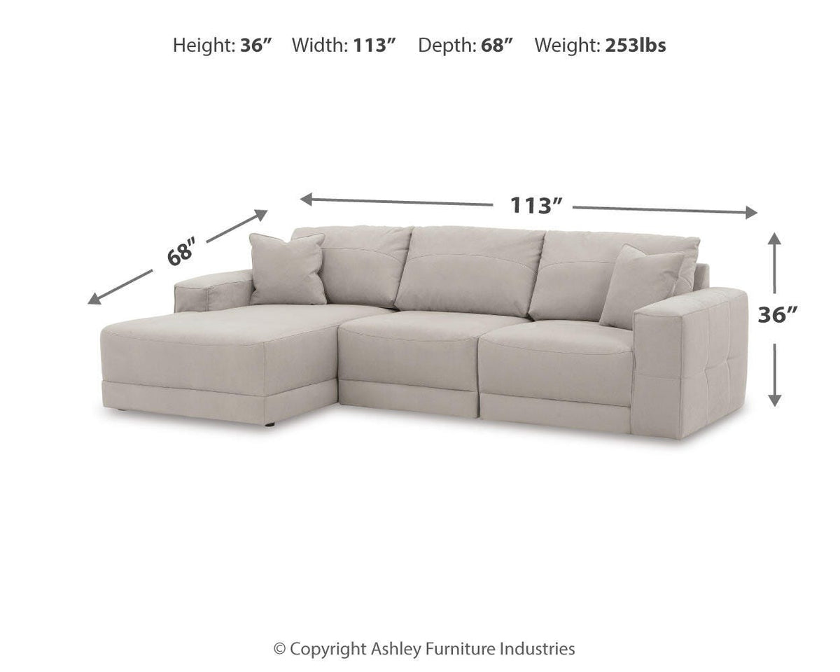 Next-Gen Gaucho sectional, 3-Piece Sectional Sofa with Chaise · Left-Facing Chaise · 113 × 68 × 36 in, view 4