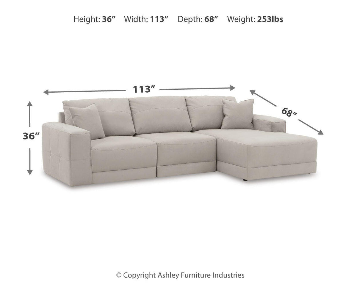 Next-Gen Gaucho sectional, 3-Piece Sectional Sofa with Chaise · Right-Facing Chaise · 113 × 68 × 36 in, view 4