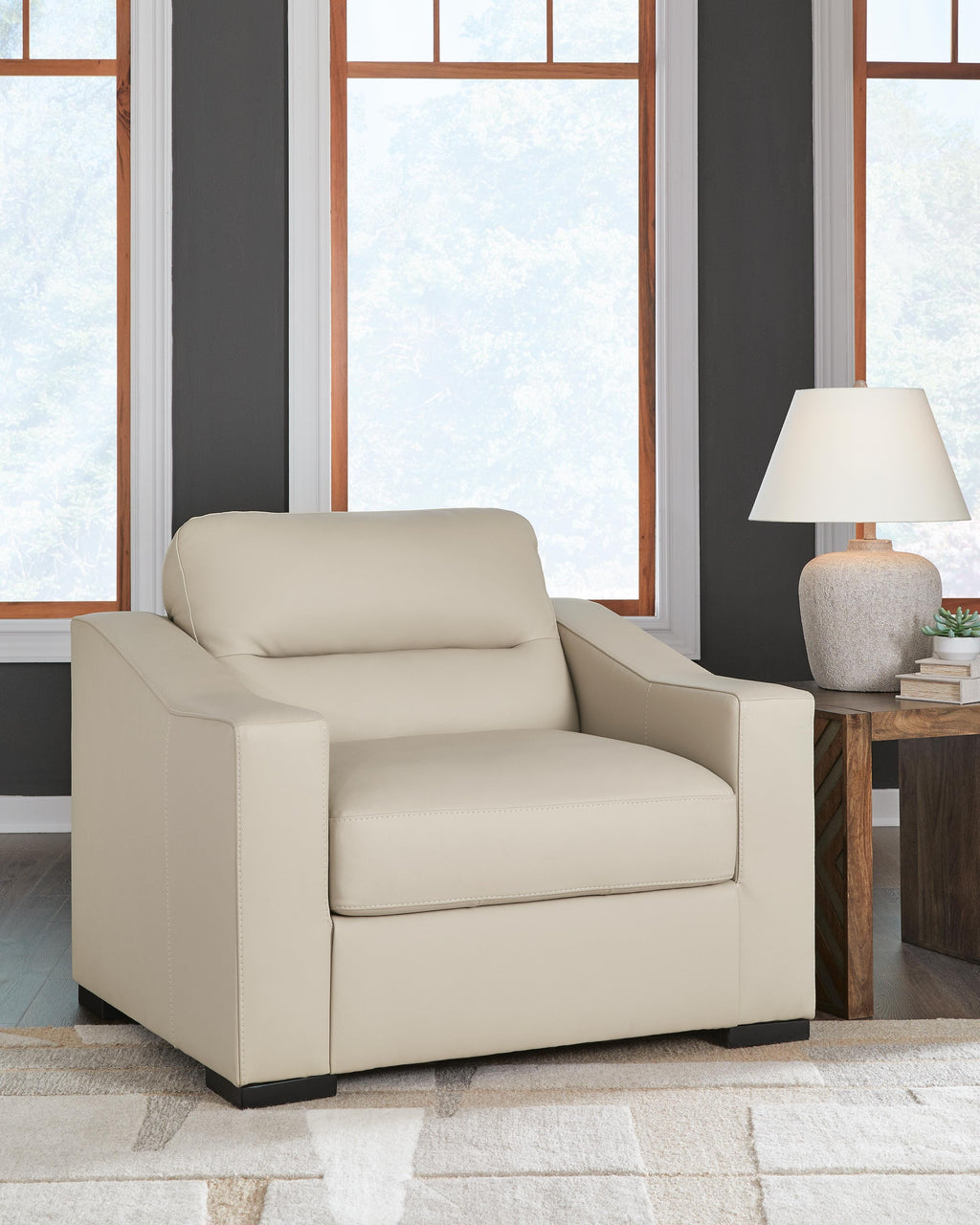 Treasure Trove Oversized Chair in Almond, lifestyle view