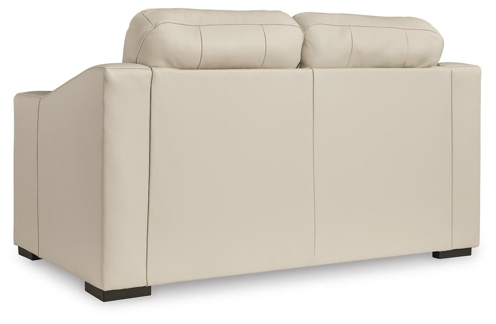 Treasure Trove Loveseat in Almond, back view