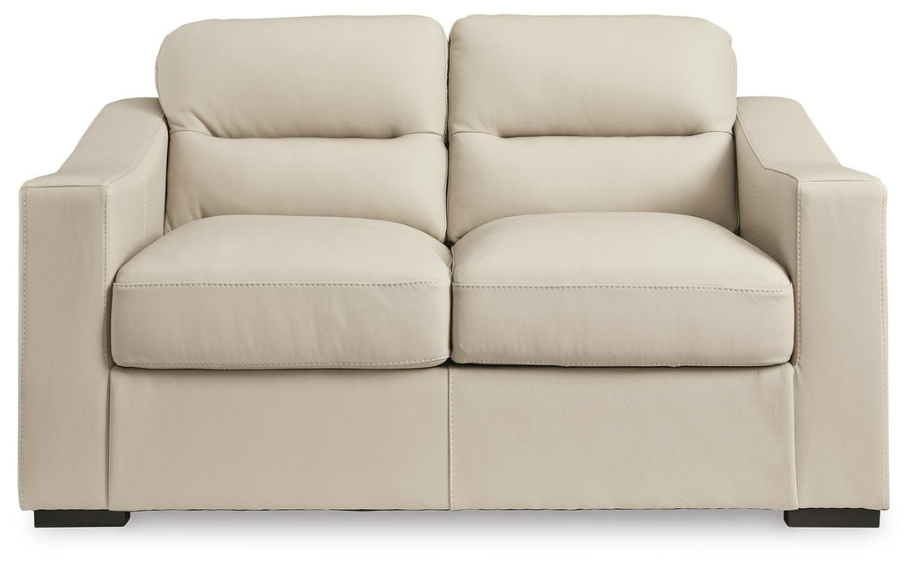 Treasure Trove Loveseat in Almond, front view