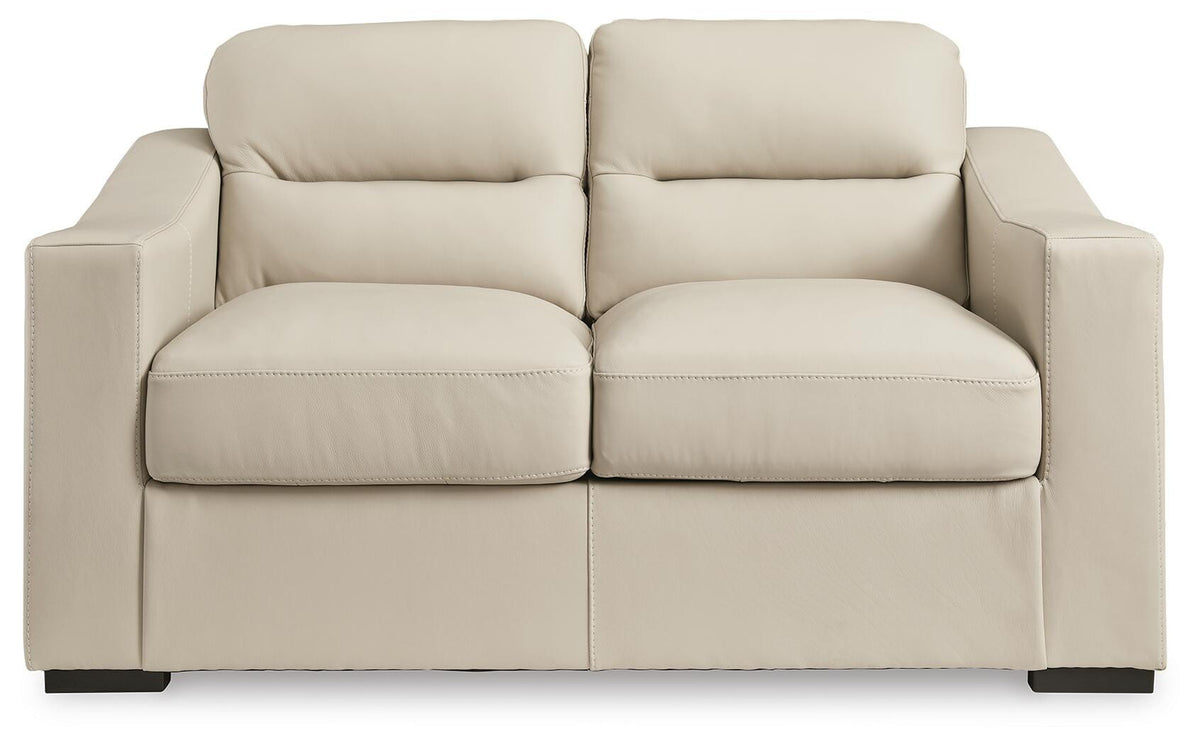 Treasure Trove Loveseat in Almond, front view