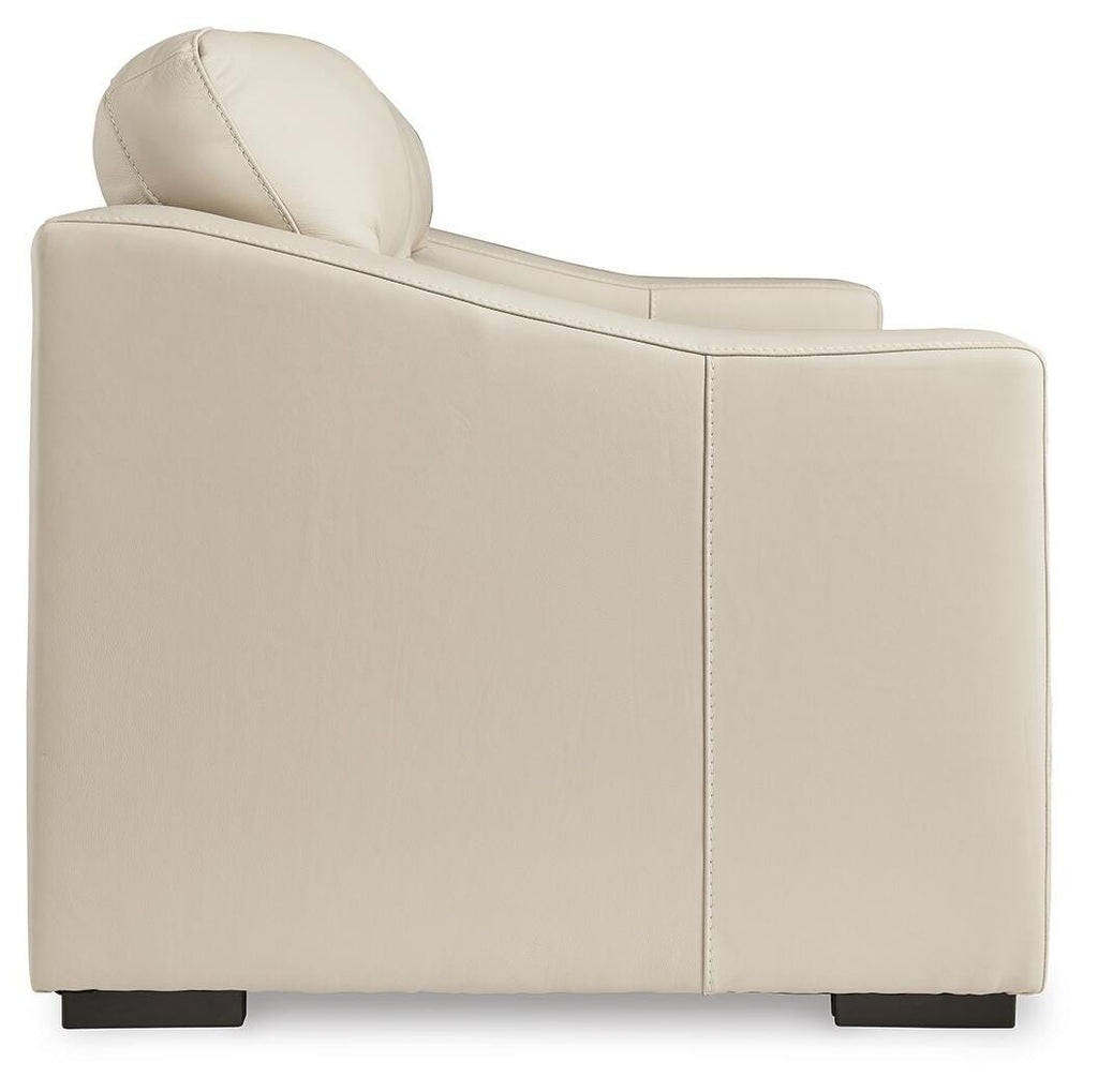Treasure Trove Loveseat in Almond, side view