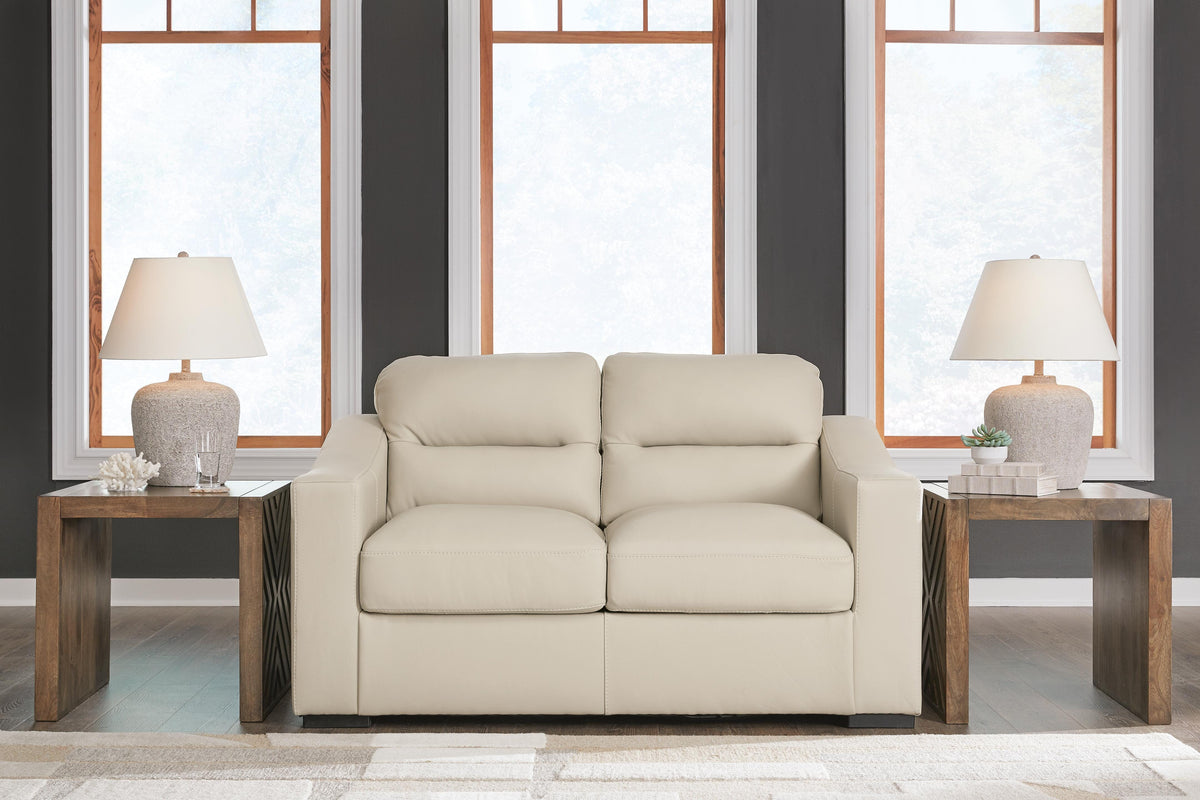 Treasure Trove Loveseat in Almond, lifestyle view