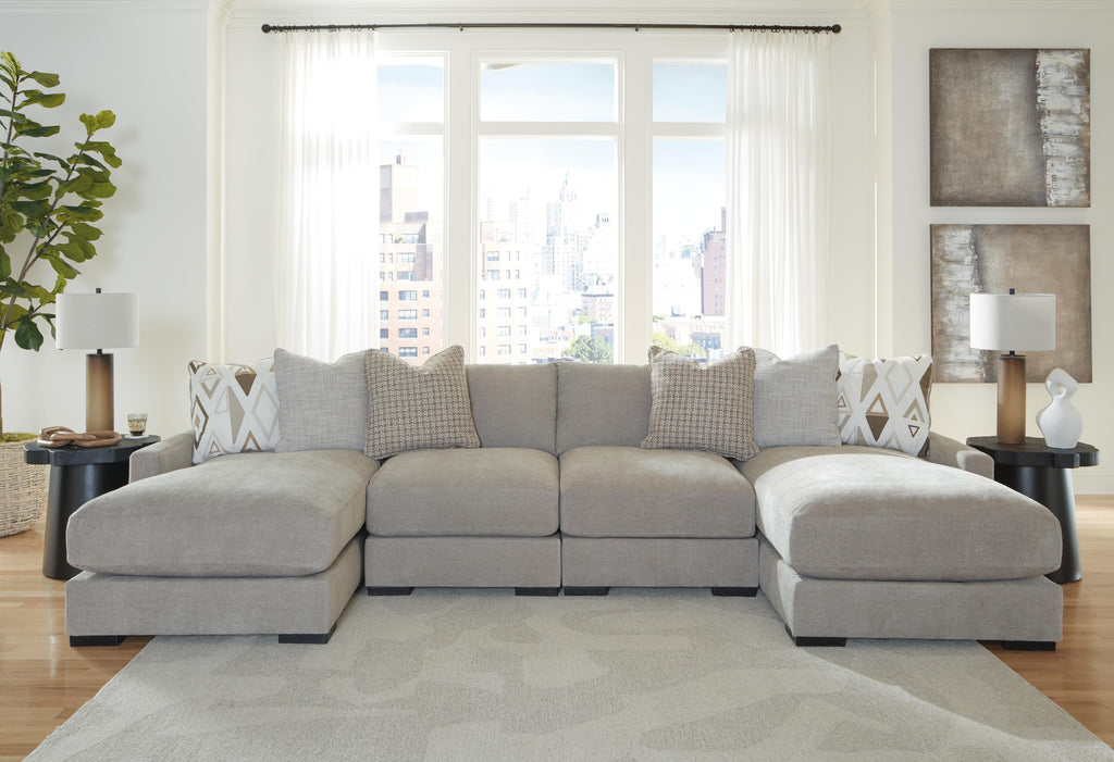 Aslan Court sectional, 4-Piece Sofa Pit Sectional · Left-Facing Chaise · 142 × 65 × 36 in, view 3