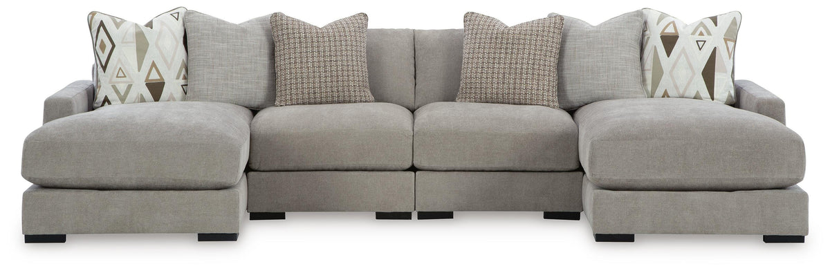 Aslan Court sectional, 4-Piece Sofa Pit Sectional · Left-Facing Chaise · 142 × 65 × 36 in, view 1