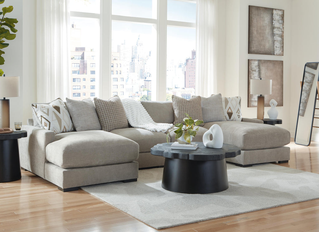Aslan Court sectional, 4-Piece Sofa Pit Sectional · Left-Facing Chaise · 142 × 65 × 36 in, view 4