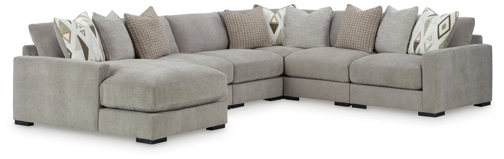 Aslan Court sectional, 6-Piece Sectional with Chaise · Left-Facing Chaise · 146 × 113 × 36 in, view 1