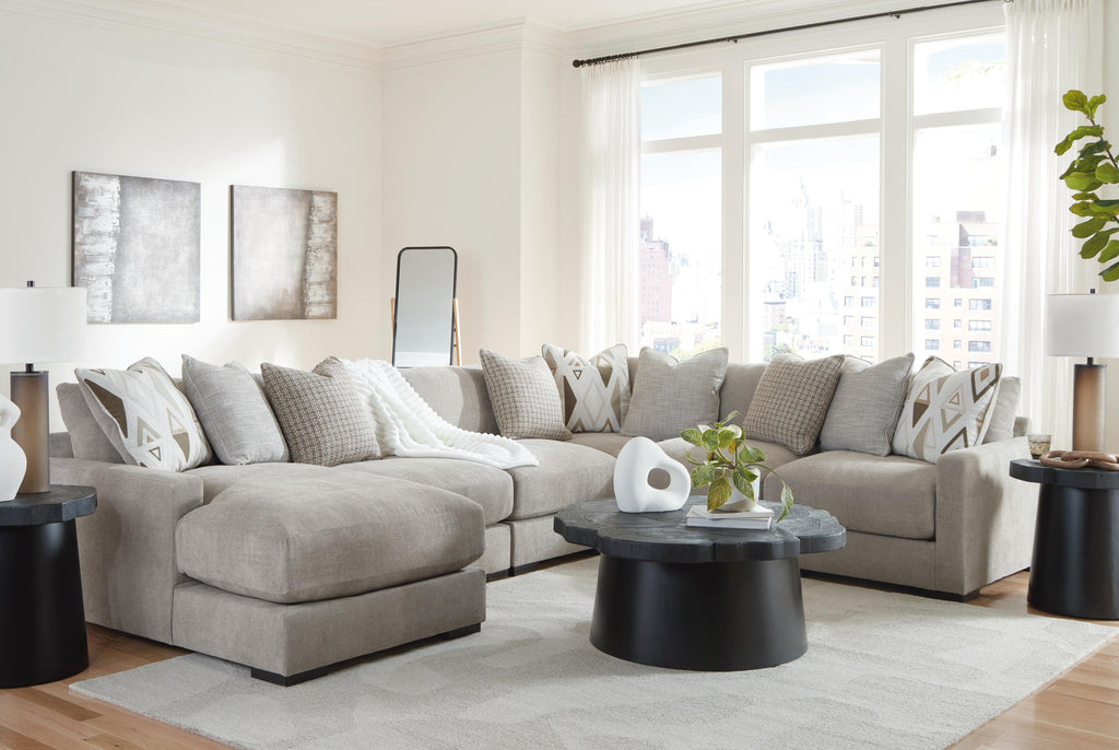 Aslan Court sectional, 6-Piece Sectional with Chaise · Left-Facing Chaise · 146 × 113 × 36 in, view 3