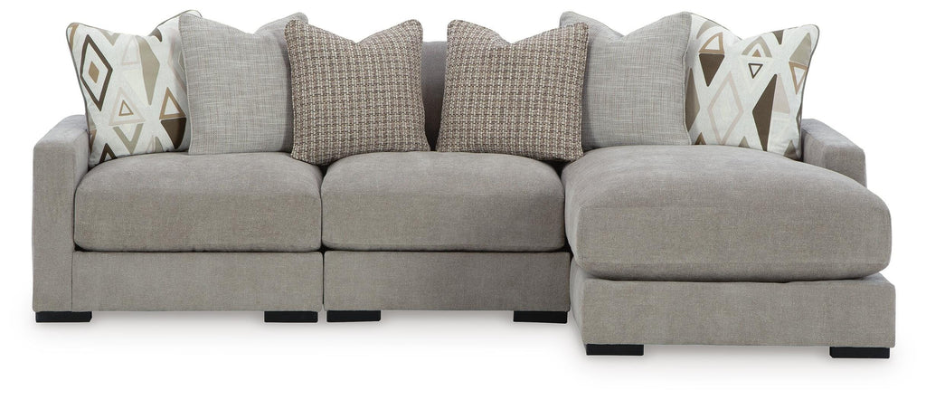 Aslan Court sectional, 3-Piece Sofa Sectional with Chaise · Right-Facing Chaise · 109 × 65 × 36 in, view 1