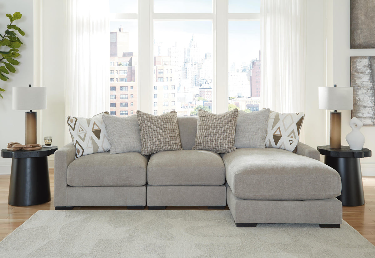 Aslan Court sectional, 3-Piece Sofa Sectional with Chaise · Right-Facing Chaise · 109 × 65 × 36 in, view 2
