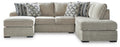 Calnita sectional, 2-Piece Sectional with Chaise · Right-Facing Chaise · 125 × 88 × 41 in, view 1