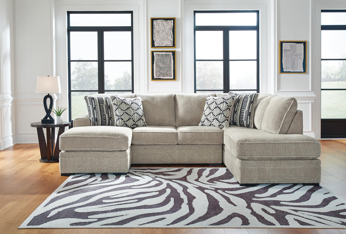 Calnita sectional, 2-Piece Sectional with Chaise · Right-Facing Chaise · 125 × 88 × 41 in, view 2