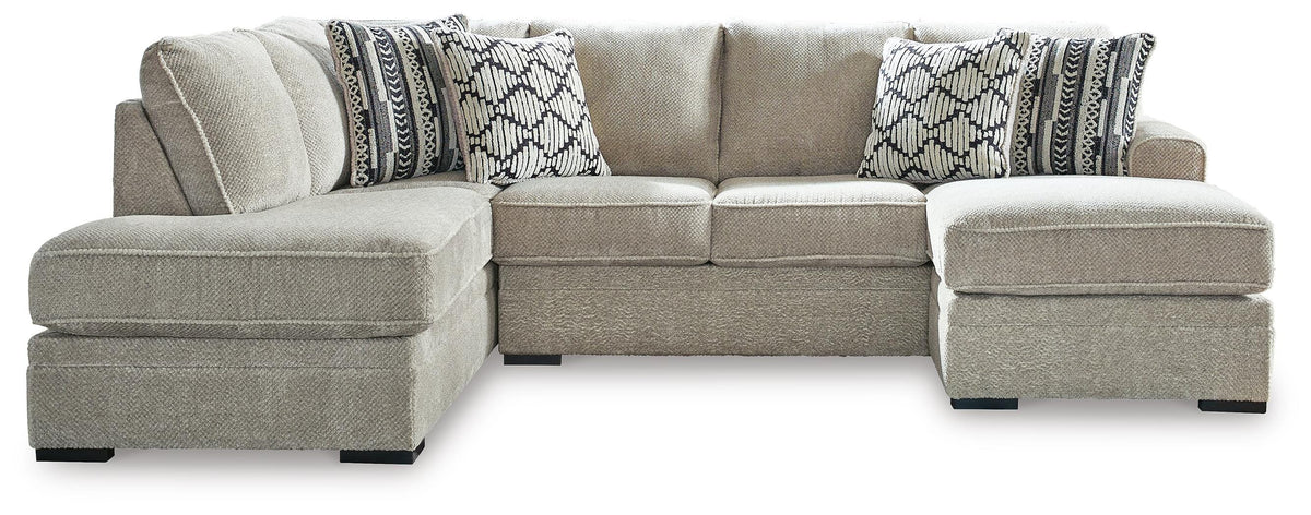 Calnita sectional, 2-Piece Sectional with Chaise · Left-Facing Chaise · 125 × 88 × 41 in, view 1