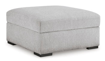 Gabyleigh Ottoman With Storage in Nickel