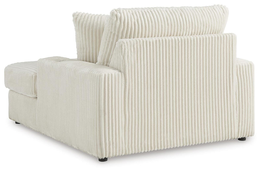 Lindyn Chaise in Ivory, back view