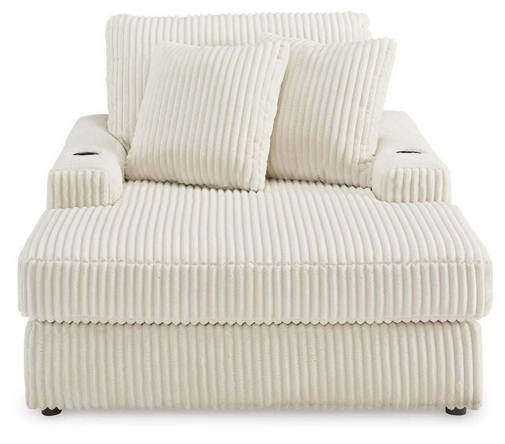 Lindyn Chaise in Ivory, front view