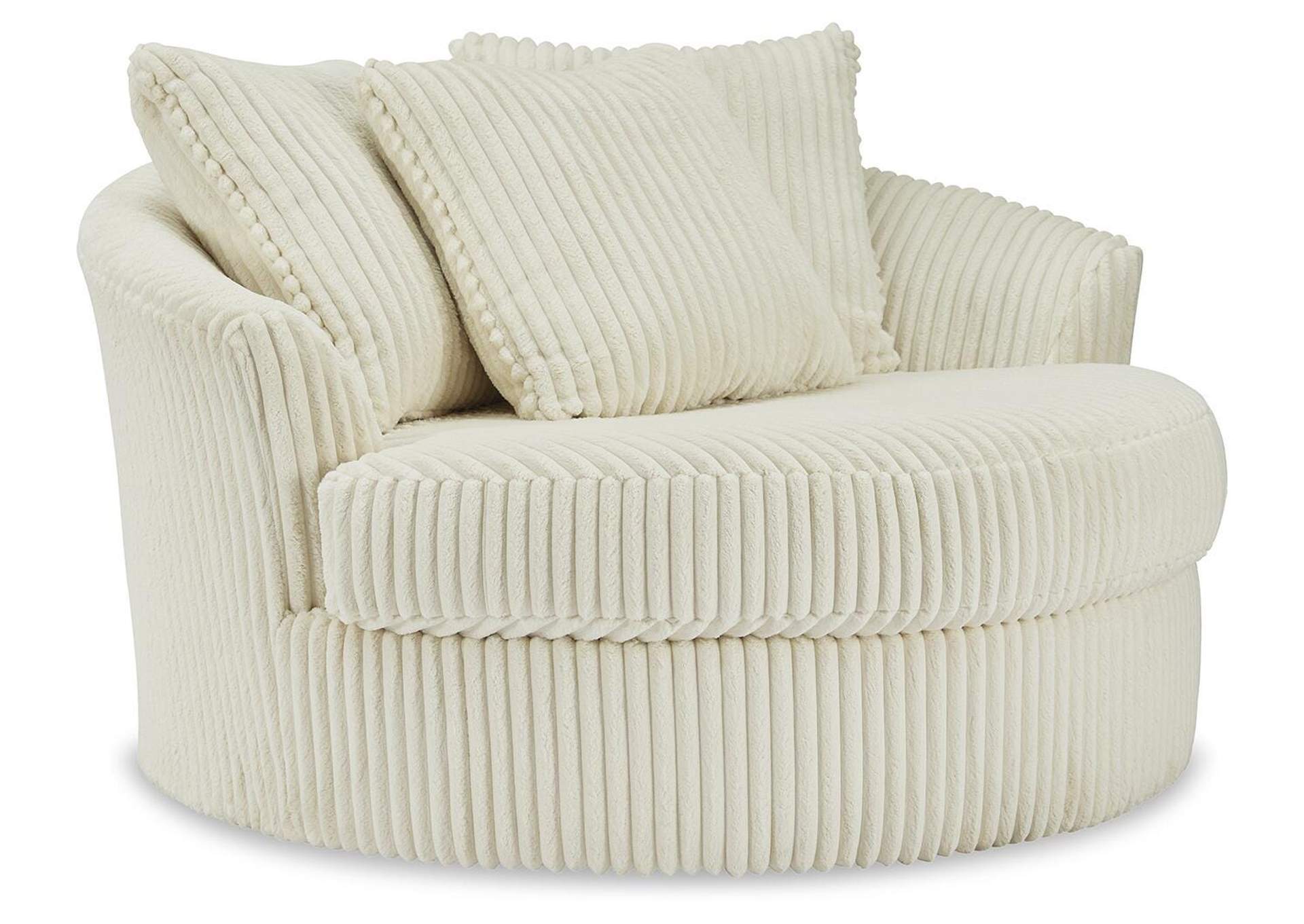Lindyn Oversized Swivel Accent Chair angled view